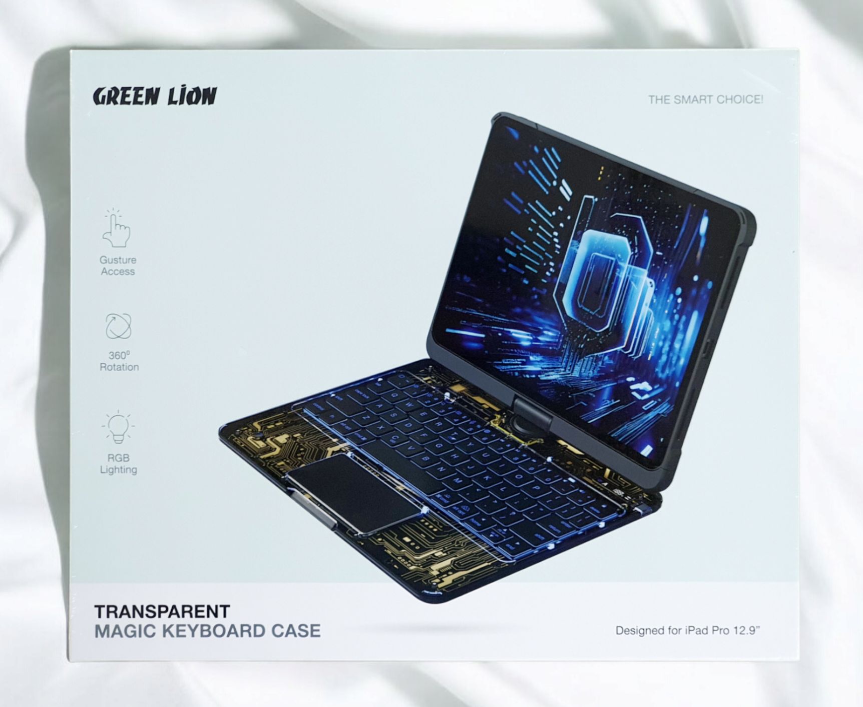 کیس کیبورد گرین لاین مدل TRANSPARENT MAGIC KEYBOARD مناسب برای iPad Pro 11 - Image 2