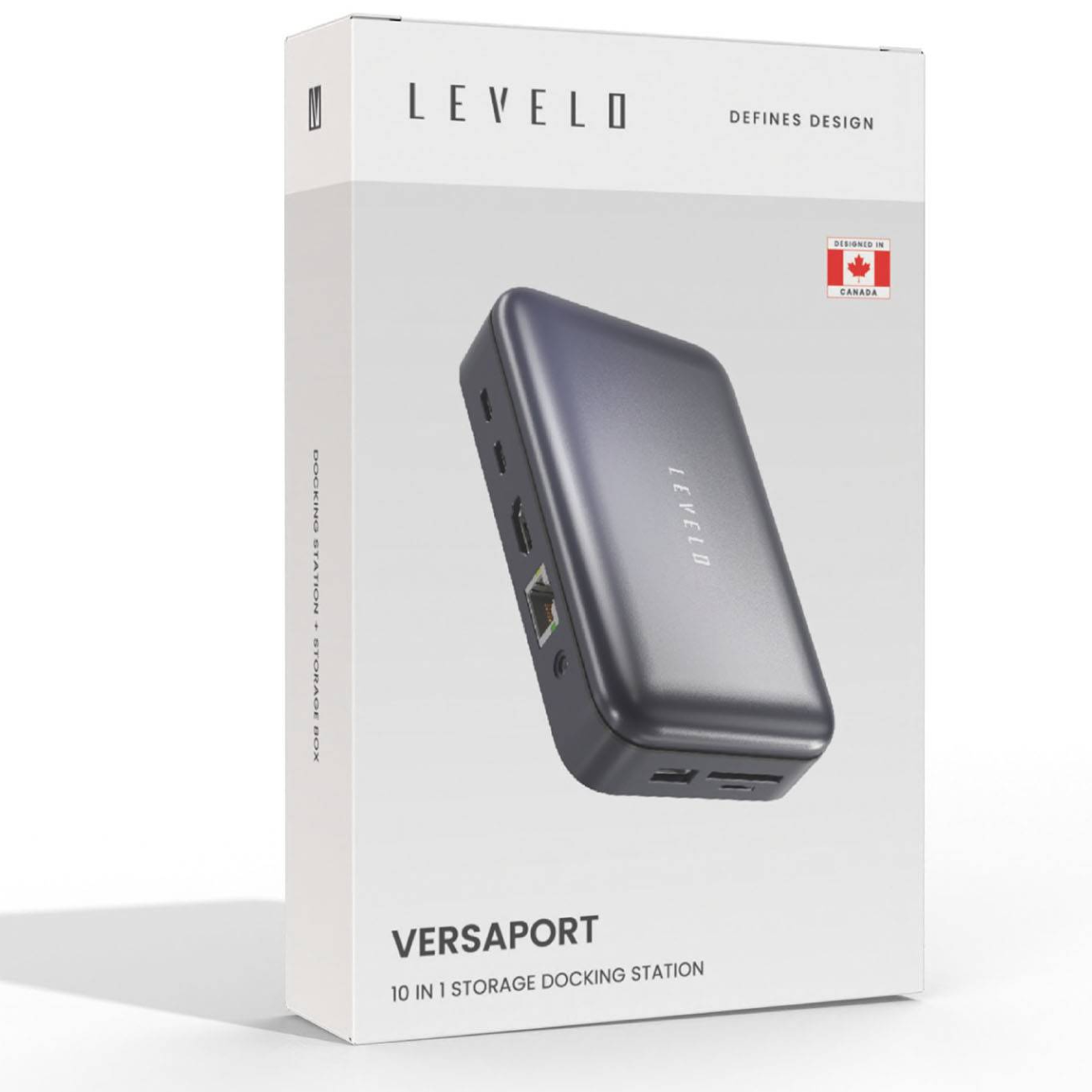 هاب LEVELO USB C 10IN1 STORAGE DOCK STATION VERSAPORT - Image 3