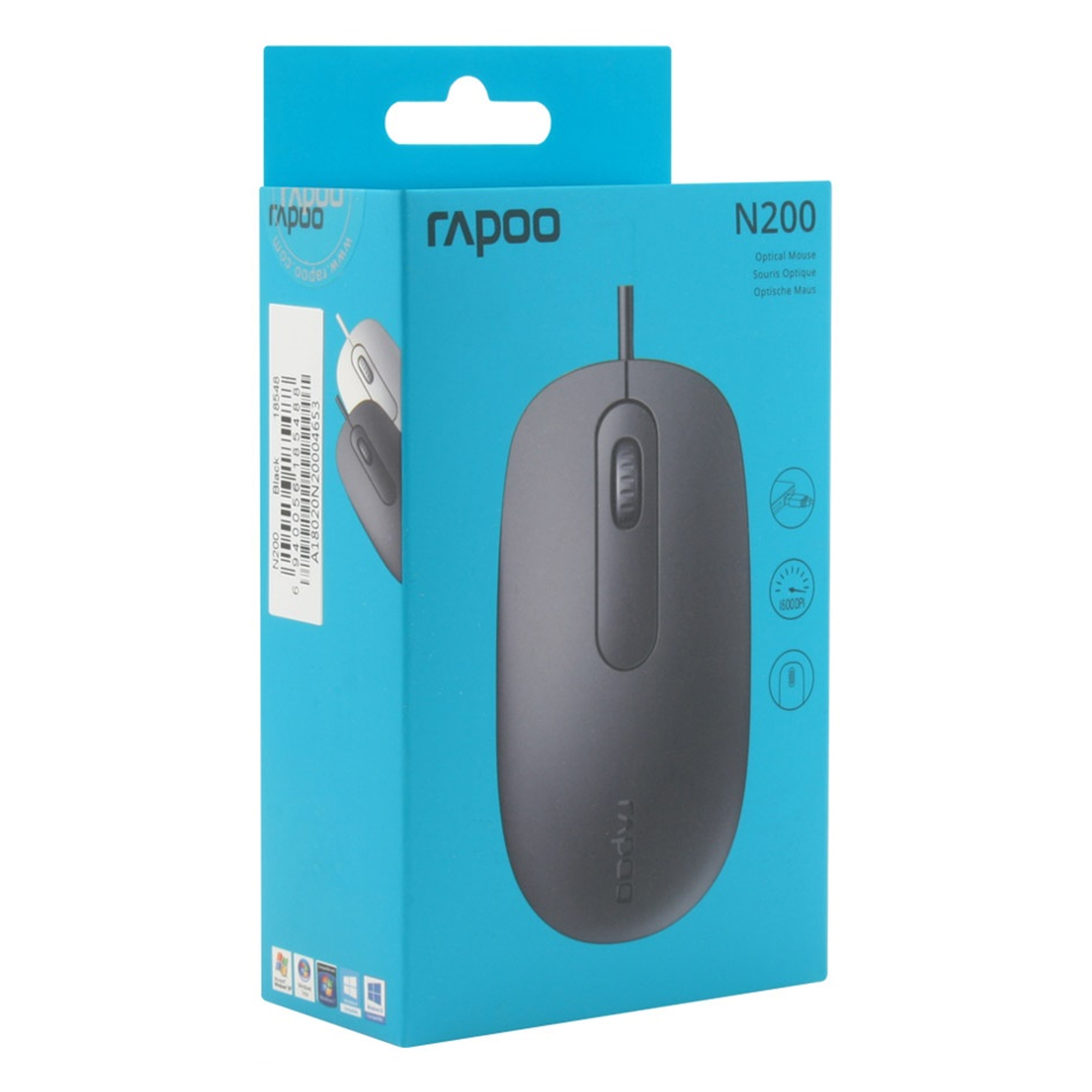 موس RAPOO MOUSE N200 WIRED گارانتی پانا - Image 5