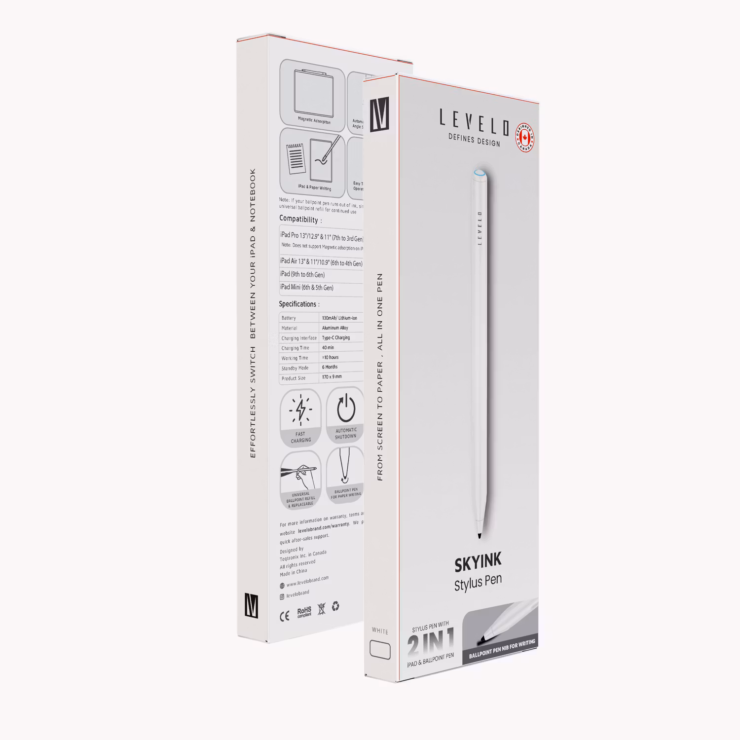 قلم LEVELO SKYINC STYLUS PEN & BALL POINT 2 IN 1 - Image 3