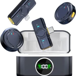 خرید میکروفون بی‌سیم یقه‌ای مدل Q81 با درگاه Type-C از دی جی پلاس