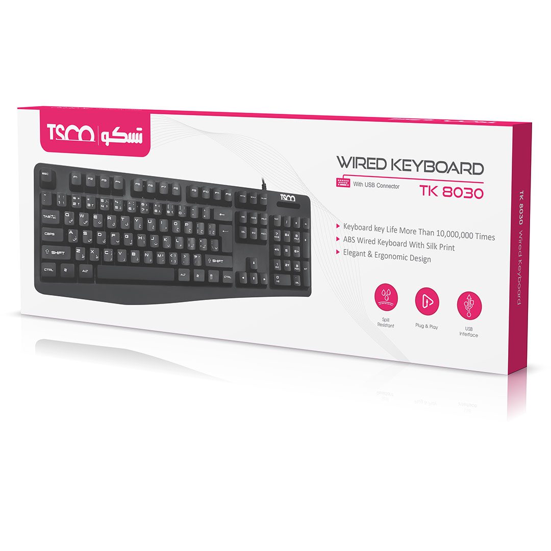 کیبورد ﺗﺴﮑﻮ TK8030 به همراه موس پد - Image 4