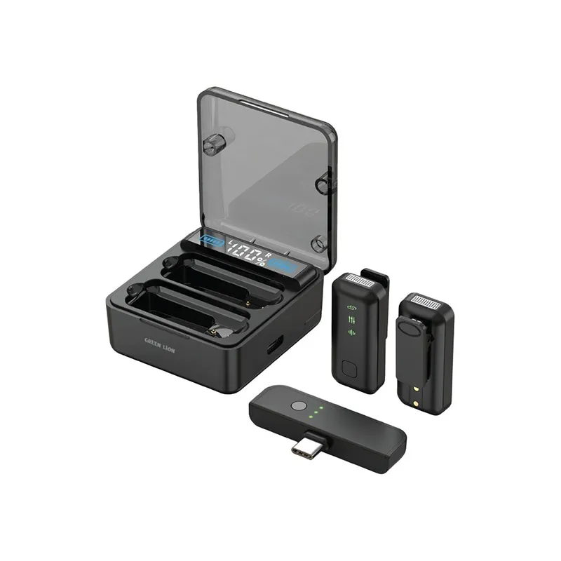 میکروفن بی سیم گرین لاین مدل 2in1 DIGITAL DISPLAY LITHTNING