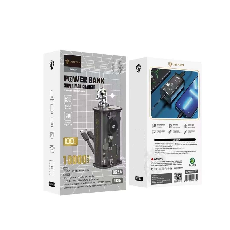 پاور بانک LENYES POWERBANK 10000 PX153D