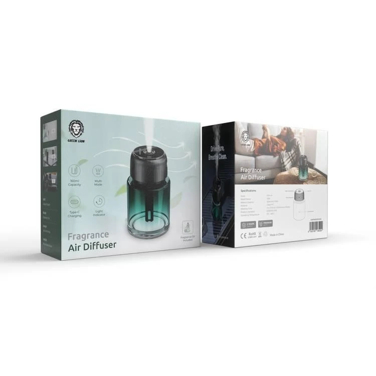 خوشبو کننده هوا گرین لاین Green Lion Fragrance Air Diffuser | دیفیوزر عطر قابل حمل با ظرفیت 160ml و باتری 300mAh