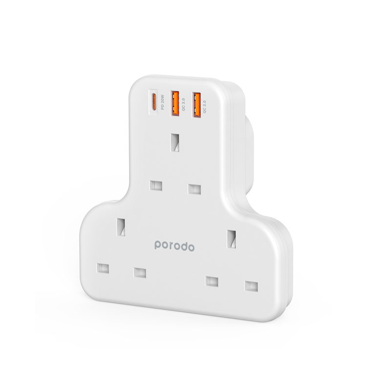 سه راهی PORODO MULTI-PORT WALL SOCKET 20W