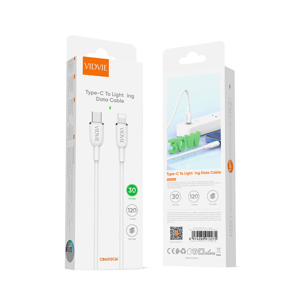 کابل VIDVIE TYPE-C TO LIGHTNING CB499