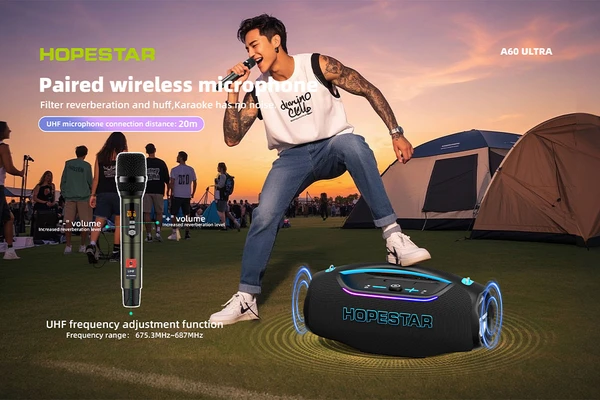 اسپیکر قابل حمل هوپ استار مدل HOPESTAR A60 Ultra قدرت ۴۵۰ وات