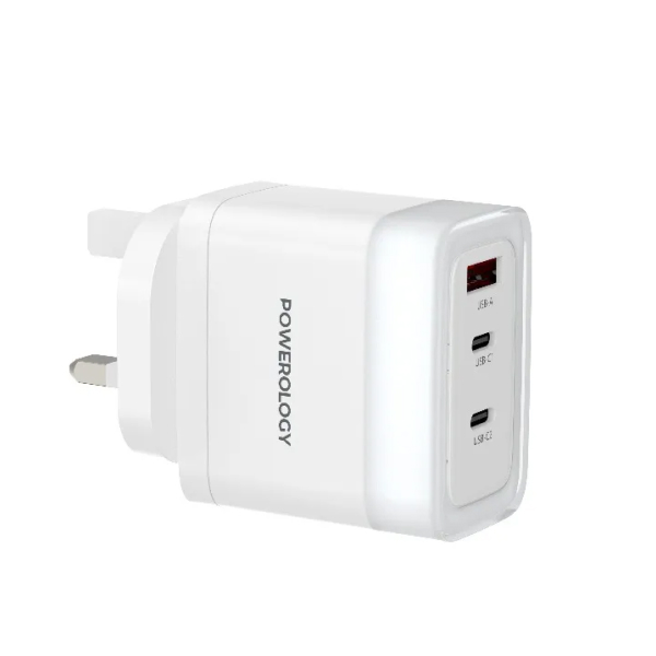 آداپتور شارژ دیواری پاورولوژی Lunex Series 65W GaN