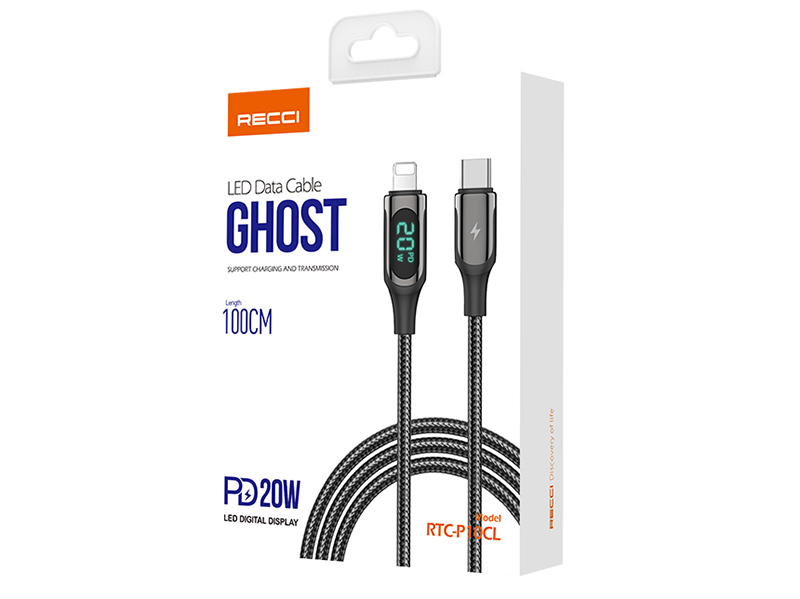 کابل شارژ RECCI GHOST PD 20W RTC-P10CL