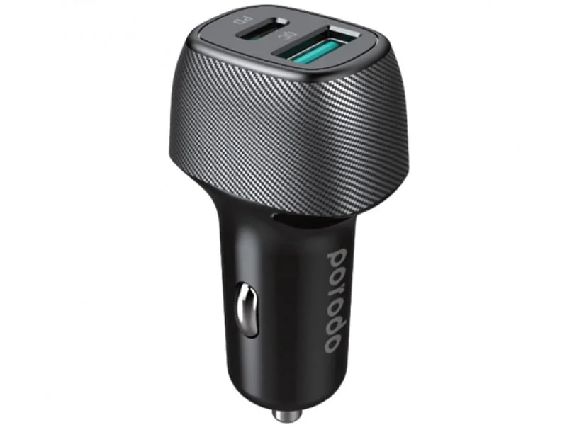 فندکی Porodo Blue Dual Port Car Charger 38W