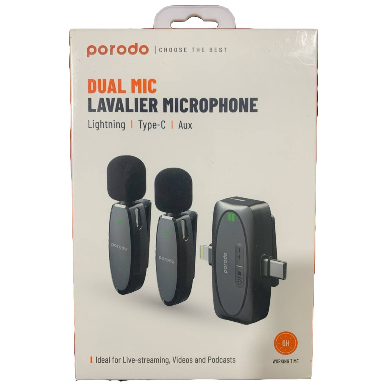 میکروفون PORODO DUAL MIC LAVALIER MICROPHONE