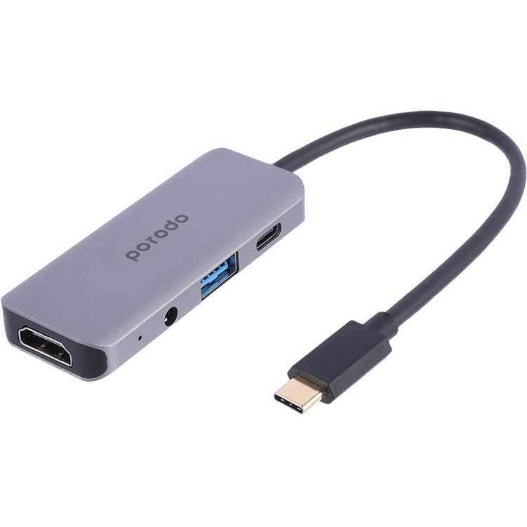 هاب Porodo 4In1 HDMI 4K USB-C Hub