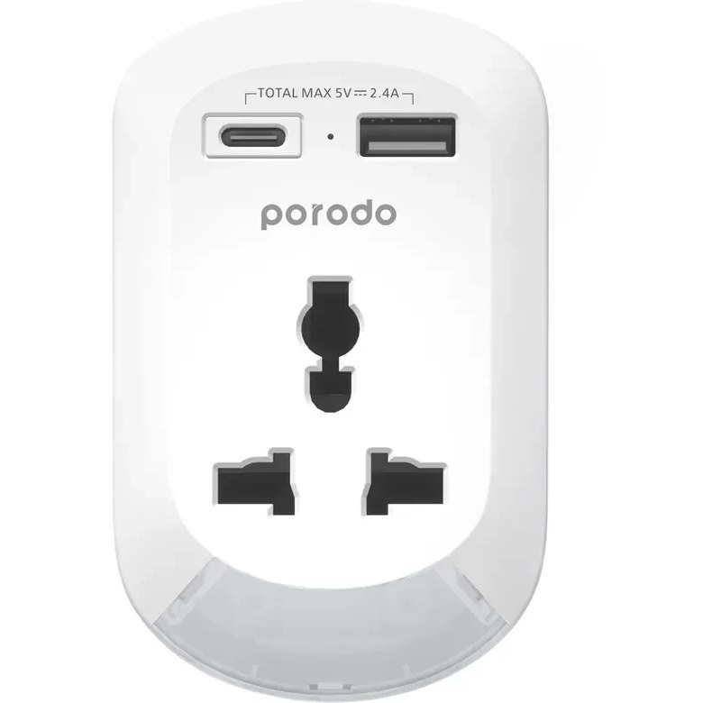 آداپتور Porodo Universal AC Socket EU Plug Adapter