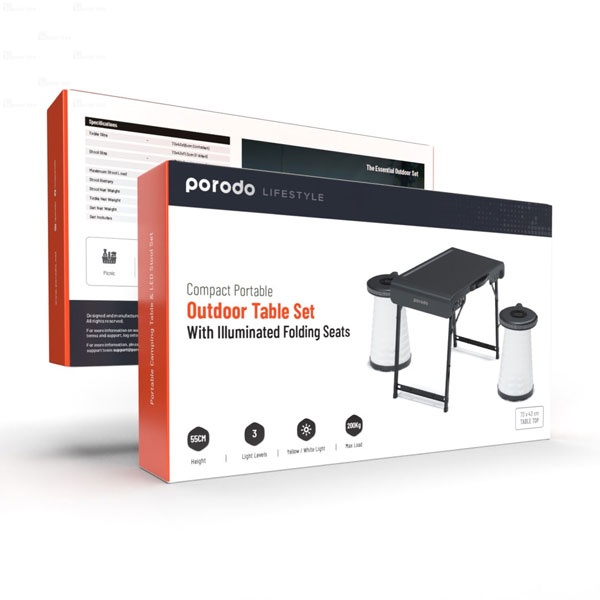 میز PORODO COMPACT PORTABLE OUTDOOR TABLE SET