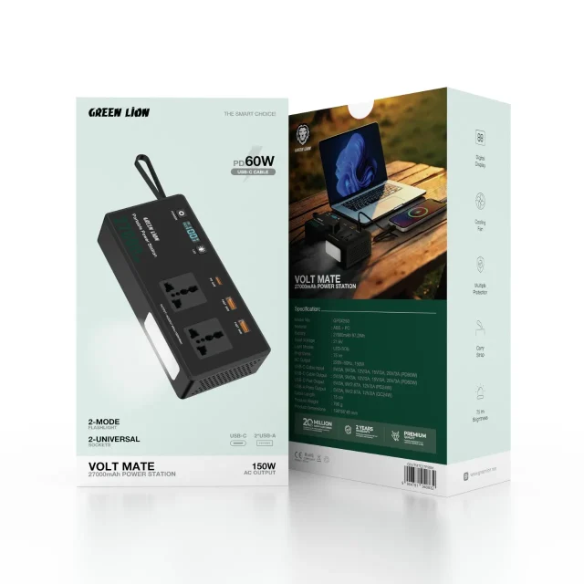 پاوربانک 27000 میلی آمپر گرین Green Lion Volt Mate 27000mAh Power Station