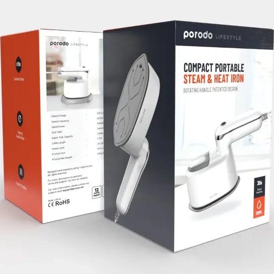 اتو بخار دستی Porodo Compact Portable Steam & Heat Iron