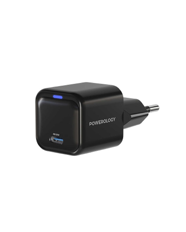 شارژر Powerology Ultra-Compact GaN Charger USB-C To USB-C