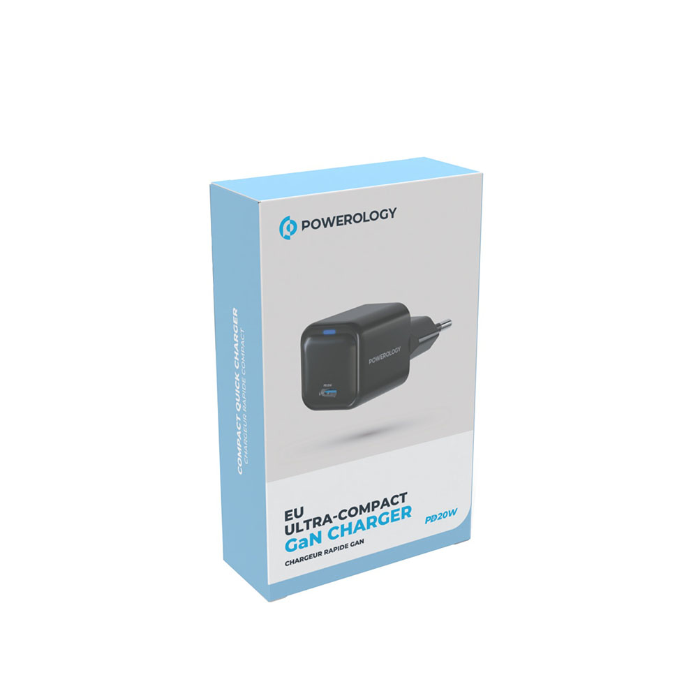 شارژر Powerology Ultra-Compact GaN Charger USB-C To USB-C