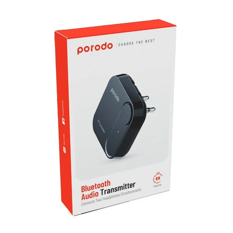 مبدل Porodo Wirelless Bluetooth Audio Transmitter Dual 3.5mm