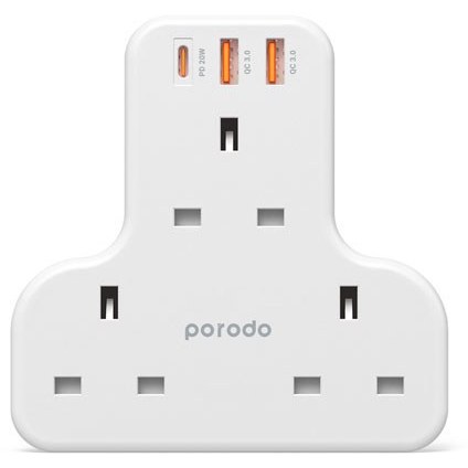 سه راهی PORODO MULTI-PORT WALL SOCKET 20W