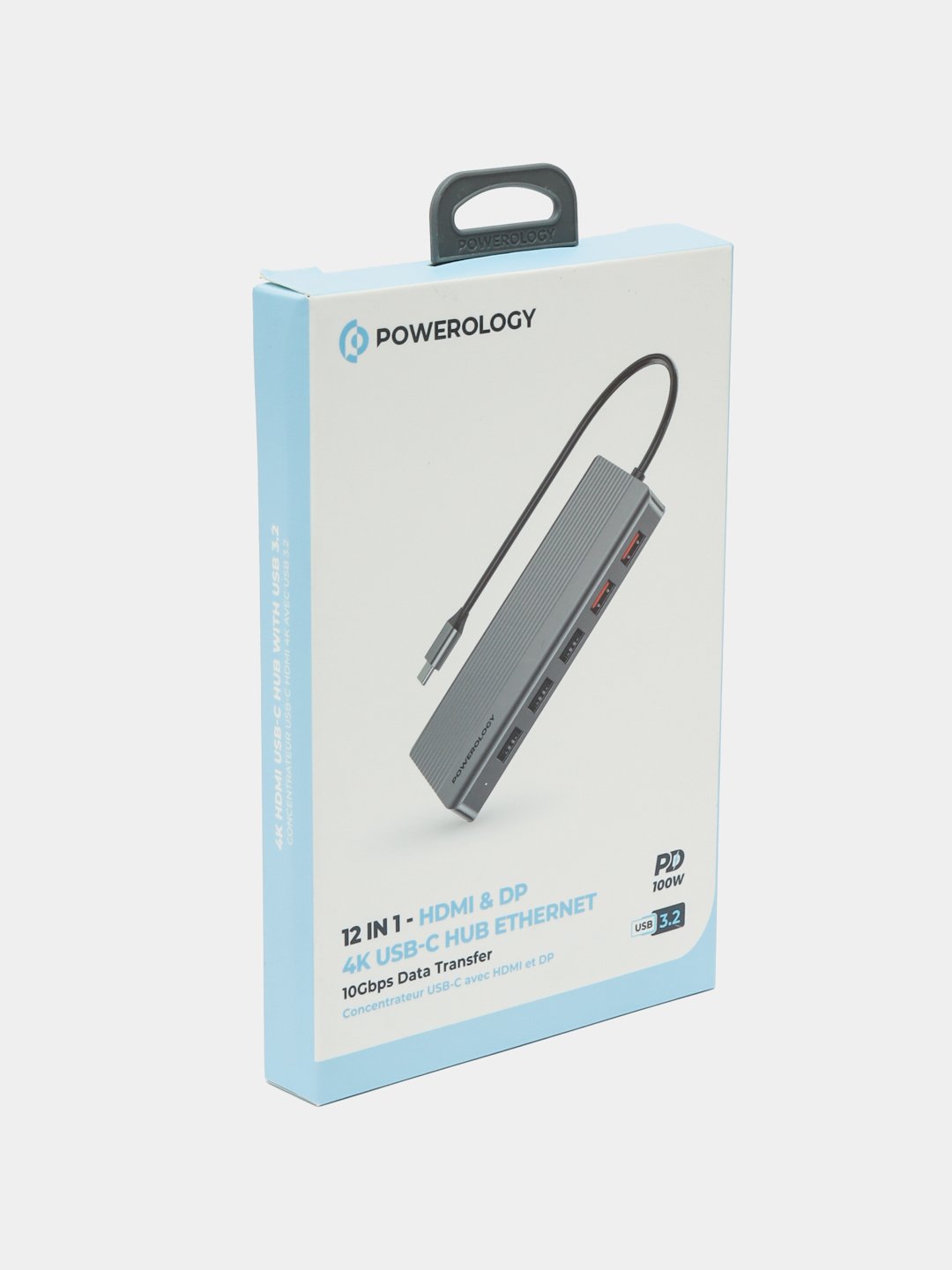 هاب POWEROLOGY 12 IN 1 DUAL HDMI & DP 4K USB-C HUB ETHERNET
