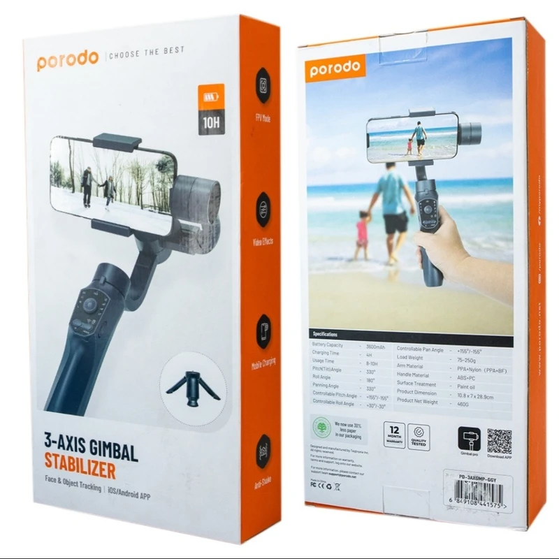 استابلایزر PORODO 3-AXIS GIMBAL ALL FACE &OBJECT TRACKING 10H