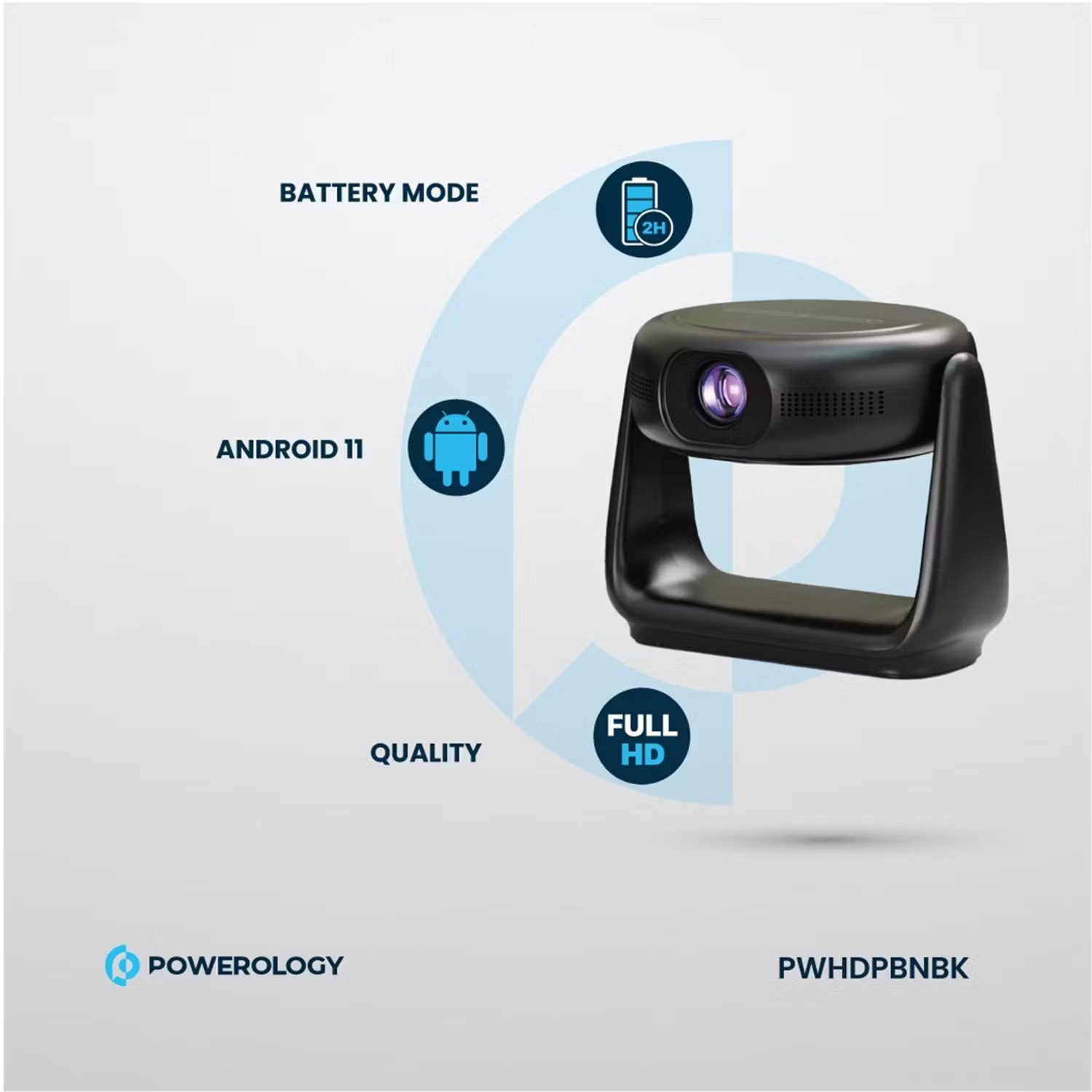 ویدیو پرژکتور مدل Powerology rotating stand portable projector