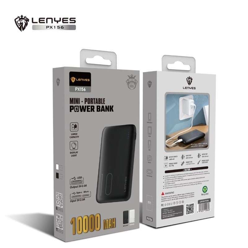 پاوربانک LENYES POWER BANK 10000 PX156D