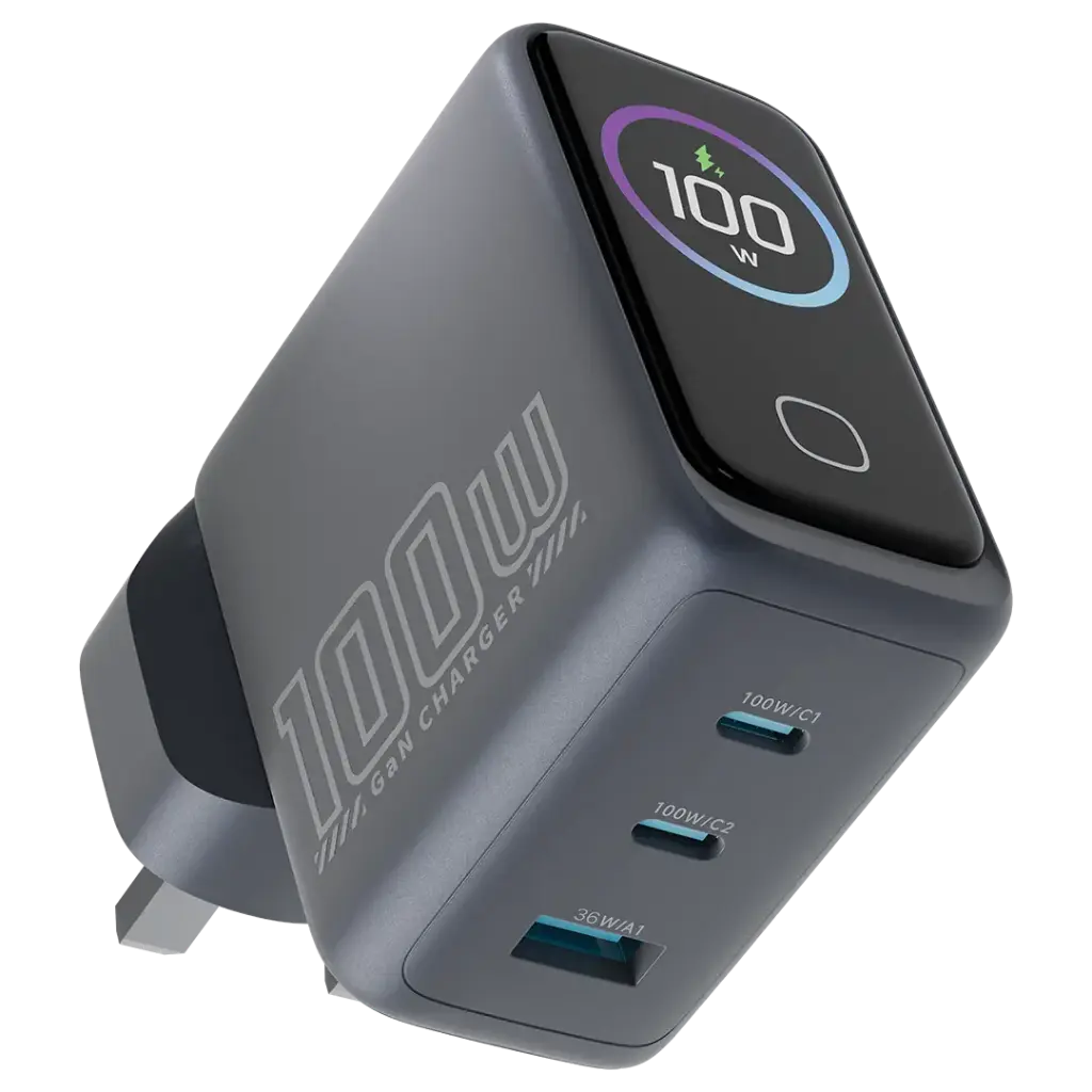 شارژر دیواری پاورولوژی 100W مدل Voltflow PWCUQC070GY